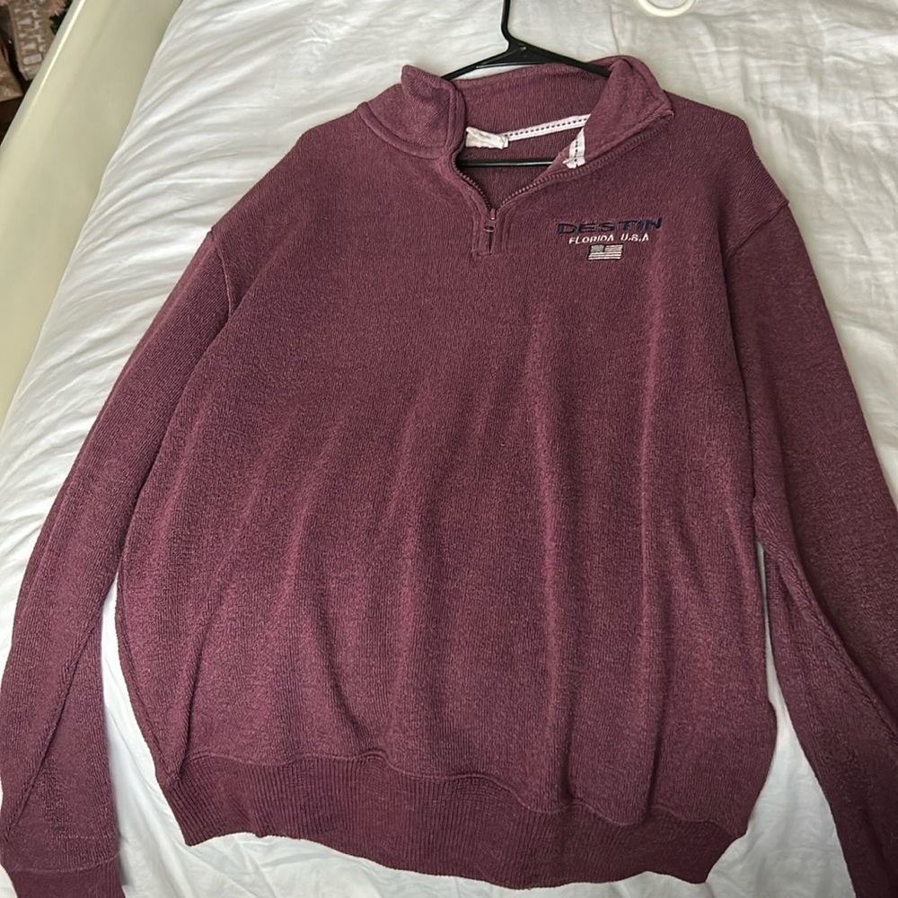 DESTIN MAROON QUARTER ZIP